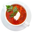 Beet and cabbage borscht