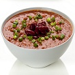 Black bean chili over polenta