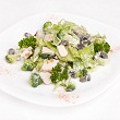 Broccoli salad and peanut dressing