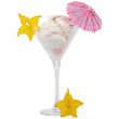 Broiled star fruit and frozen yogurt