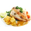Broiled white sea bass