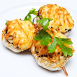 Bruschetta stuffed mushrooms