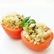 Cannellini and couscous stuffed tomatoes