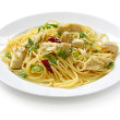 Chicken and artichokes with pasta