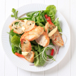 Chicken with goat cheese and arugula