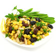 Corn and chickpea salad