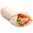 Egg and roasted red pepper wrap