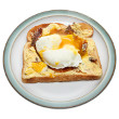 Eggs poached in curried tomato sauce