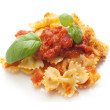 Farfalle with lamb ragu, ricotta, and mint