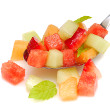 Fruit salsa with cinnamon chips