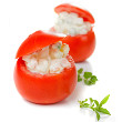 Goat cheese stuffed tomatoes