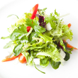 Green salad with blueberry dressing