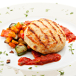 Grilled chicken and green chile sauce