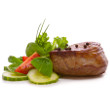 Grilled flank steak salad with roasted corn vinaigrette