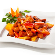 Grilled pork and pineapple