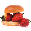 Grilled strawberry sandwich