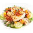 Halibut with tomato basil salsa