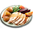 Herb-rubbed turkey au jus