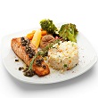 Honey coriander glazed salmon