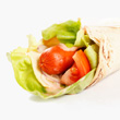 Hummus and vegetable wrap