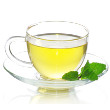 Iced green tea with mango