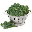 Kale with mushroom sauce