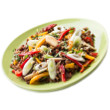 Lemony lentil salad with salmon