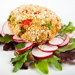 Low carb crab cakes with mustard sauce