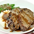 Meatloaf roll with spinach