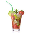 Mint and fruit smoothie