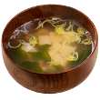 Miso soup with watercress