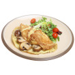 Mushroom and zucchini omelette