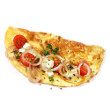 Mushroom tomato omelet
