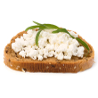 Open-faced sandwiches with ricotta, arugula and fried egg