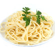 Parsleyed noodles
