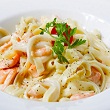 Pasta with grilled chicken, white beans, and mushrooms