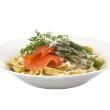 Pasta with roasted asparagus
