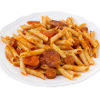 Penne with eggplant