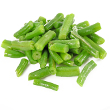 Sauteed green beans and red onion