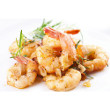 Shrimp marinated in lime juice and Dijon mustard