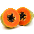Shrimp stuffed papayas