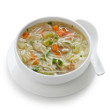 Spinach noodle soup