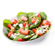 Strawberry kiwi spinach salad