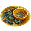 Thai red curry mussels