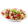 Tomato mozzarella pasta salad