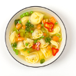 Tortellini and chicken soup