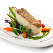 White sea bass with dill relish